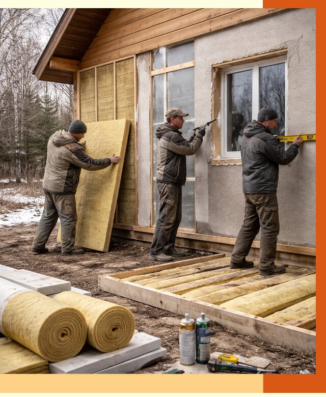 Утепление дачного дома в Новосибирске от 4829 руб/м2 — недорого | ТепломастерНвс